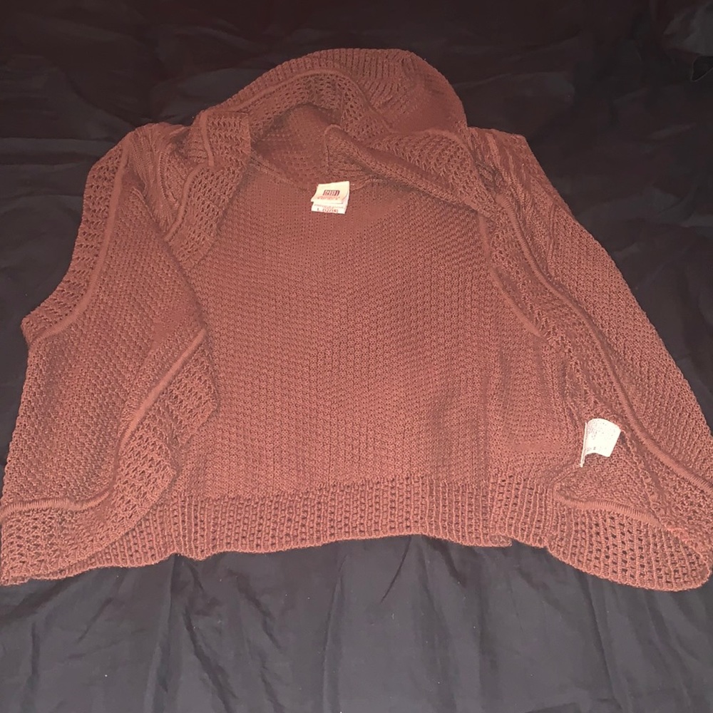 faded glory crop open hoodie